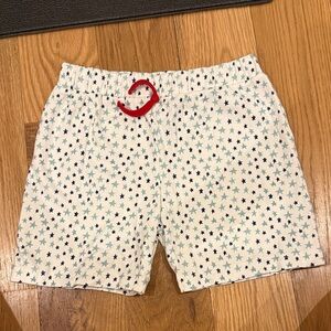 Kids Starry Patterned Shorts - White and Blue